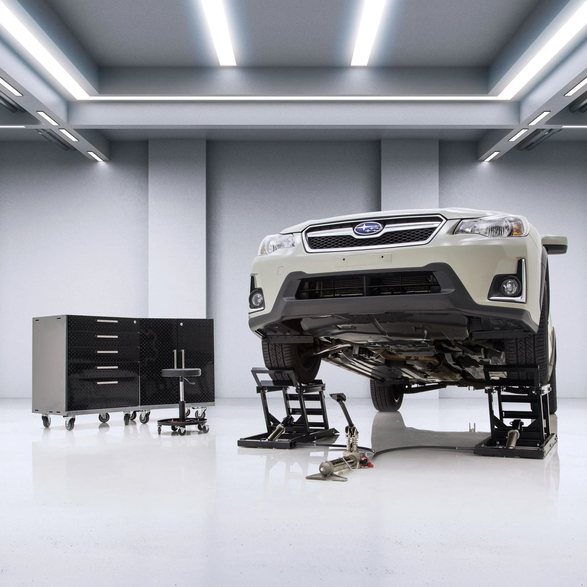 Hydraulic Car Lift with Ramp - 3,000 Lb. per Pair Capacity