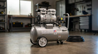 Ultra Quiet and Oil-Free 1.0 HP 8.0 Gal. 120 PSI Electric Aluminum Tank Air Compressor — Lifestyle