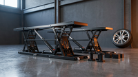 Car Lift, 7,000 Lbs. Capacity Portable Car Lift, 26.8 In. Max. Height, Carbon Steel Truck Lift with 120-Volt Power Unit — Lifestyle