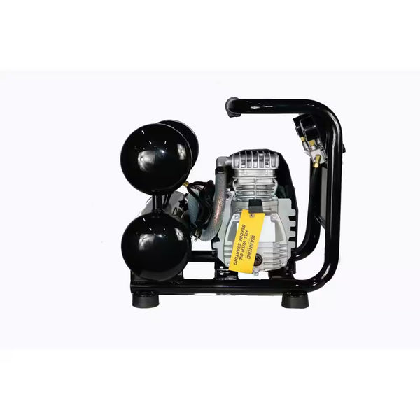 Silent 4 Gal. 2HP 135 PSI Twin Tank Oil Free Corded Electric Air Compressor