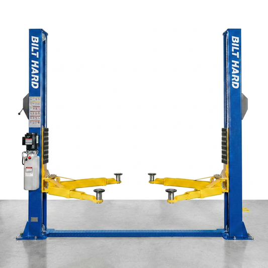 Car Lift Built for Heavy-Duty Vehicle Maintenance, 12,000 Lbs Capacity, 220V 4HP Motor, Single-Point Lock — Studio Shot