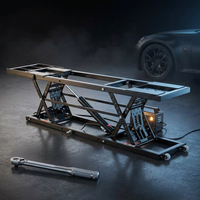 Car Lift, 7,000 Lbs. Capacity Portable Car Lift, 26.8 In. Max. Height, Carbon Steel Truck Lift with 120-Volt Power Unit — Studio Shot