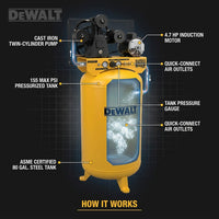 80 Gal. Vertical Stationary Electric Air Compressor — How It Works