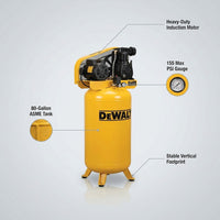 80 Gal. Vertical Stationary Electric Air Compressor — infographic