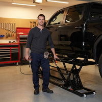 Car Lift, 7,000 Lbs. Capacity Portable Car Lift, 26.8 In. Max. Height, Carbon Steel Truck Lift with 120-Volt Power Unit — Lifestyle